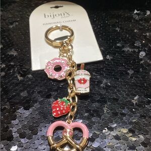 Pink and Gold Sweet Treats Handbag Charm